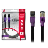 Cabo Patch Info, Patch Cord, Cat8 Ftp, 2000 Mhz / 40 Gbps - 3m - Roxo