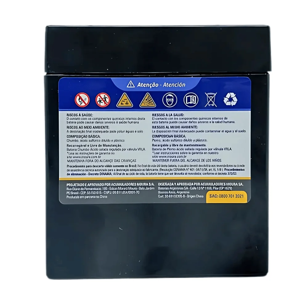 Imagem 3 de 5 do produto Bateria Selada Para Nobreak Moura 12mva-5, 12V, 5Ah