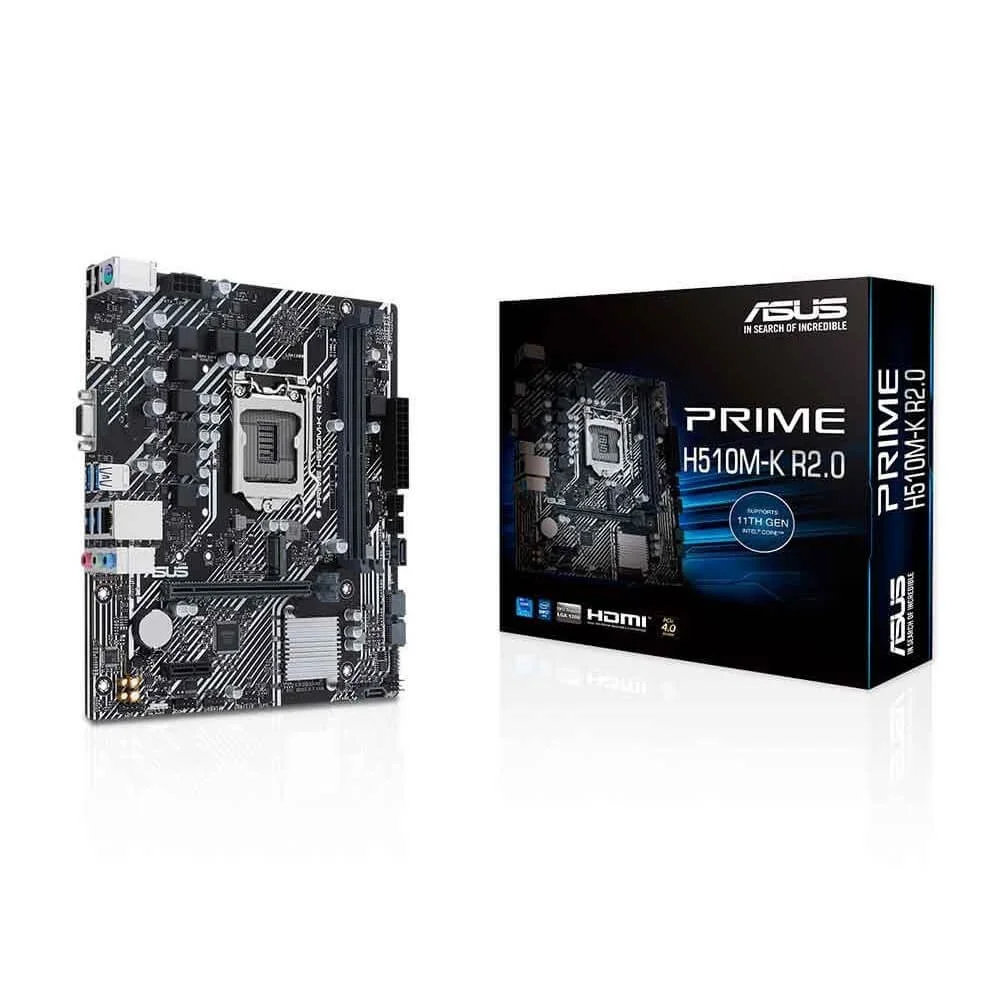 Placa Mãe Asus Prime H510m-k R2.0 Lga 1200 - 90mb1e80-m0eay0 Placa Mãe Asus Prime H510m-k R2.0 Lga 1200 - 90mb1e80-m0eay0