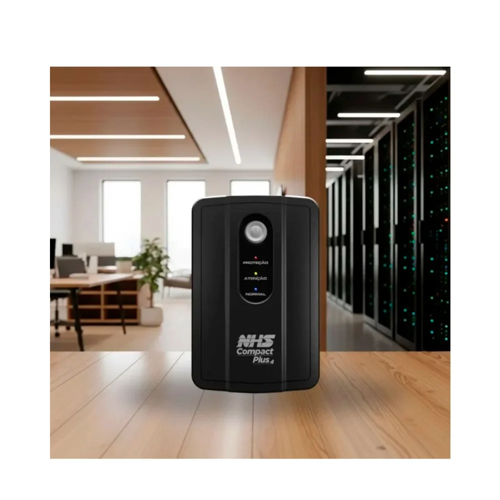 Imagem 3 de 4 do produto Nobreak Nhs Compact Plus 4 1500va, Entrada Bivolt, Saída 120v Conf. 220v 2 Baterias 7ah C/eng - 90.d1.b01501