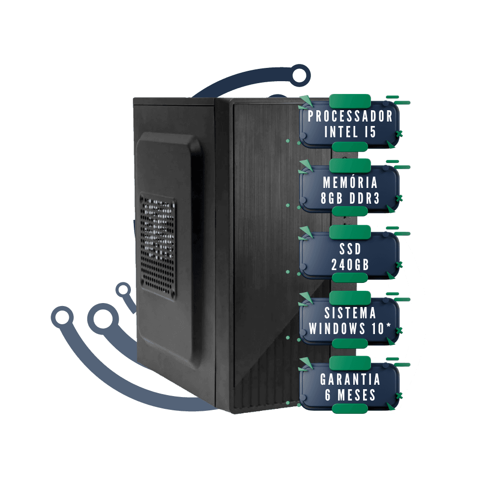 Computador Ouzze Intel Core I5, 8GB RAM, SSD 240GB, Windows 10 - Mq24 Computador Ouzze Intel Core I5, 8GB RAM, SSD 240GB, Windows 10 - Mq24
