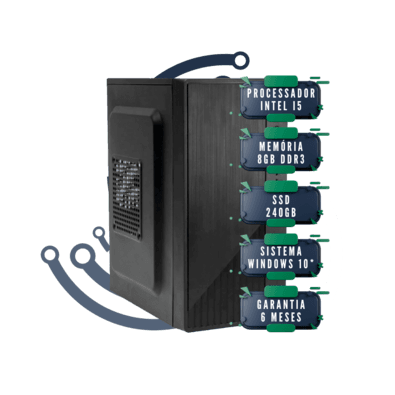 Computador Ouzze Intel Core I5, 8GB RAM, SSD 240GB, Windows 10 - Mq24