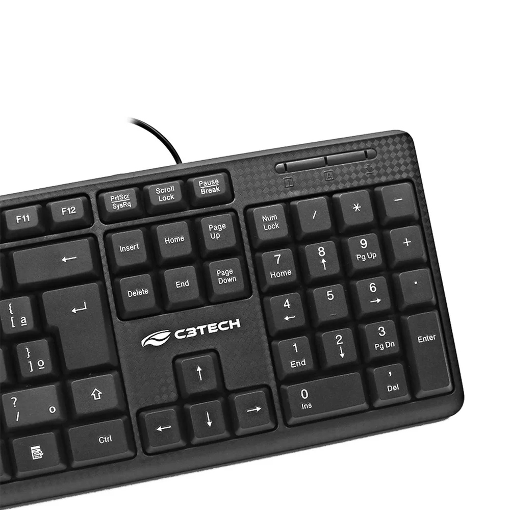 Imagem 2 de 5 do produto Teclado C3tech Kb-14bk Usb C/fio - Preto