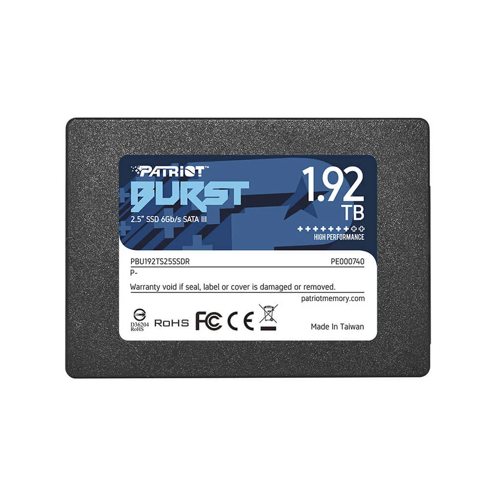 Imagem 3 de 4 do produto SSD Patriot 1,92Tb, Sata3, 2.5, Burst Elite, Pbe192ts25ssdr