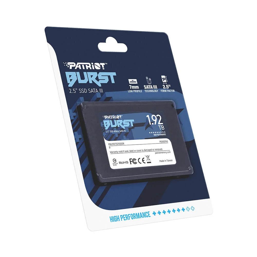 Imagem 4 de 4 do produto SSD Patriot 1,92Tb, Sata3, 2.5, Burst Elite, Pbe192ts25ssdr