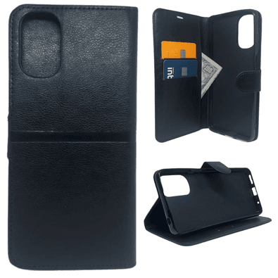 Capa Carteira Para Motorola Moto E32 (tela De 6.5) - Preta