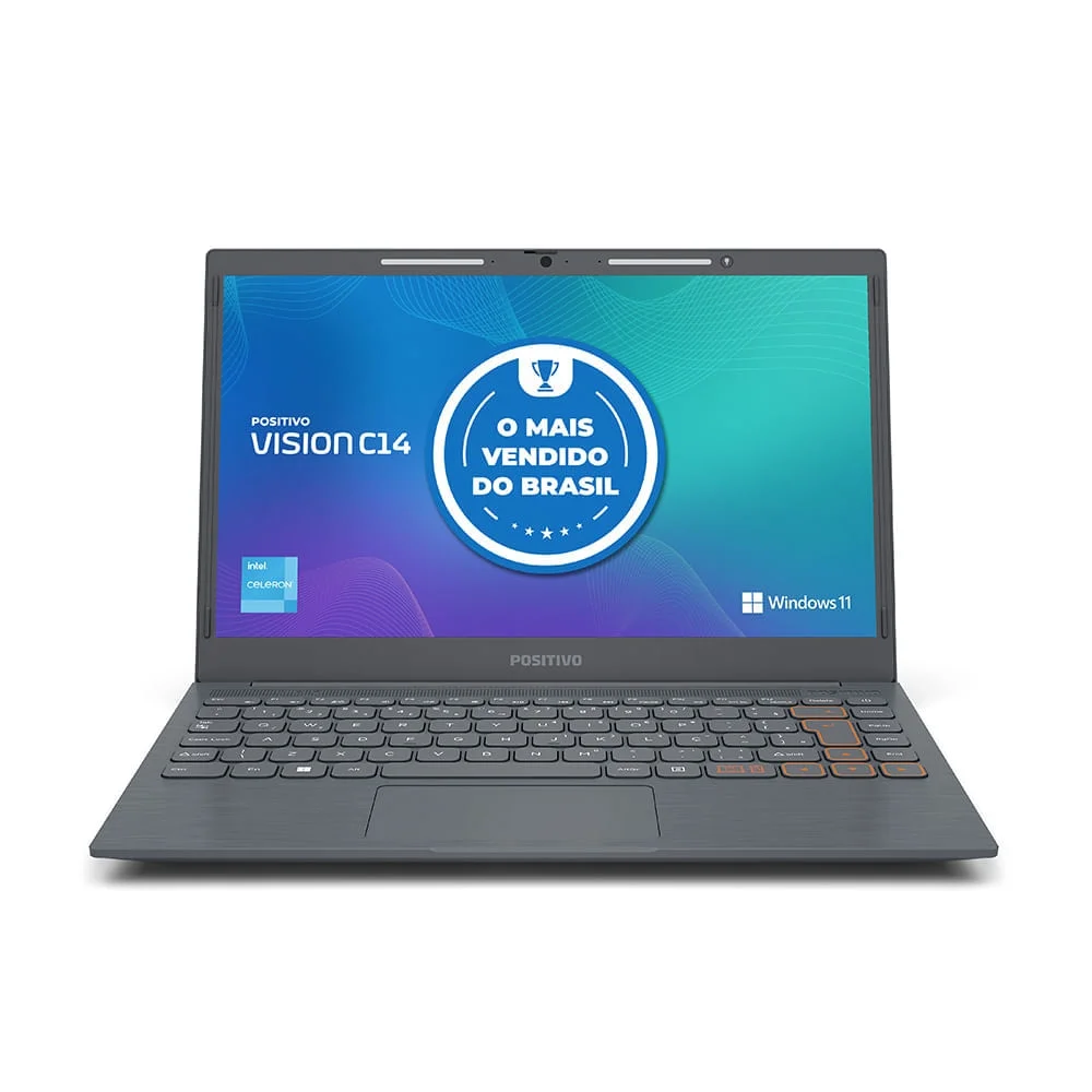 Notebook Positivo Vision C14 Intel® Celeron® WINDOWS 11 Home 4gb 128GB Emmc 14” Lumina Bar Cinza - Inclui Microsoft 365* Notebook Positivo Vision C14 Intel® Celeron® WINDOWS 11 Home 4gb 128GB Emmc 14” Lumina Bar Cinza - Inclui Microsoft 365*