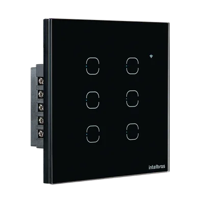 Interruptor Smart Wi-fi Touch 6 Teclas  Ews 1006 Pt