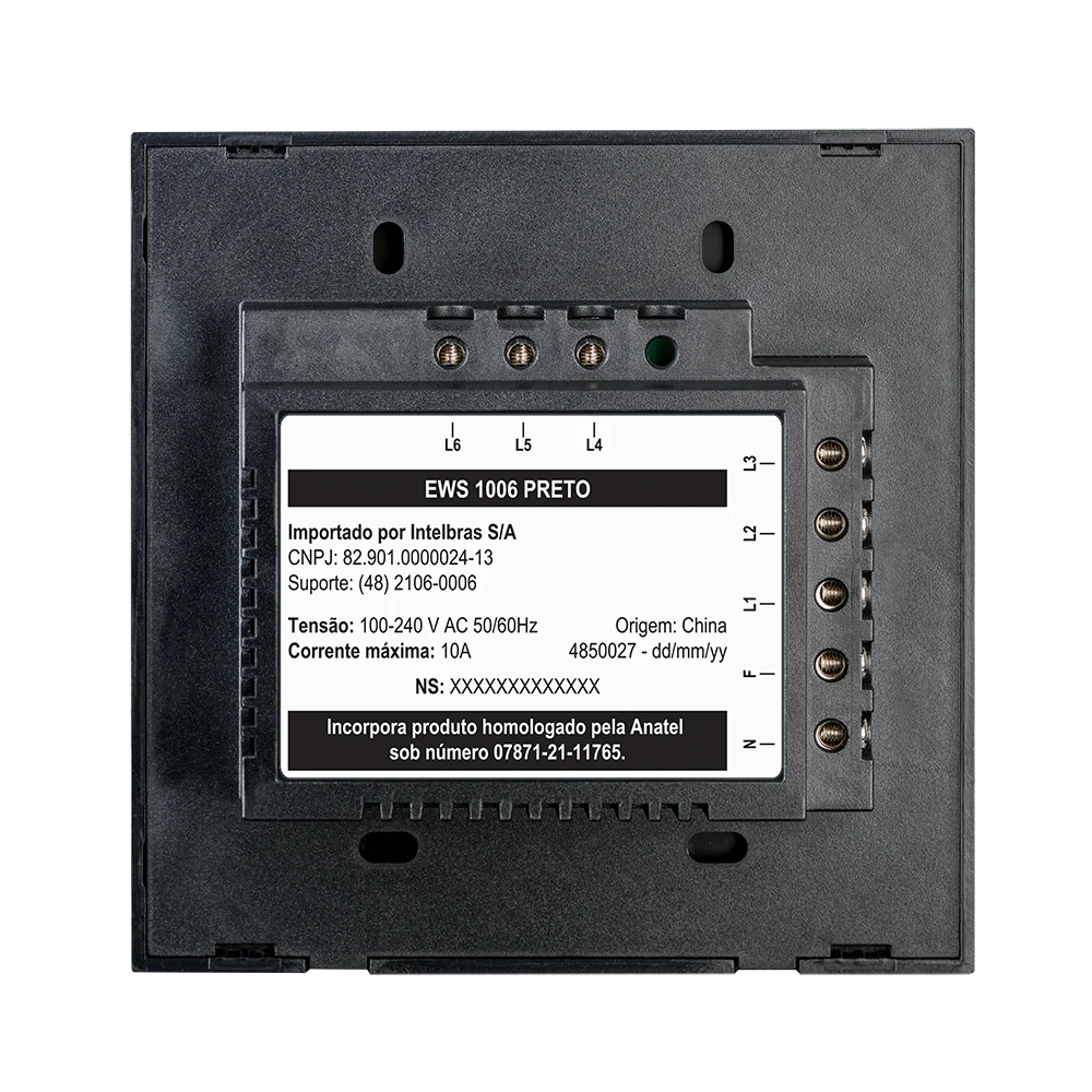 Imagem 5 de 5 do produto Interruptor Smart Wi-fi Touch 6 Teclas  Ews 1006 Pt