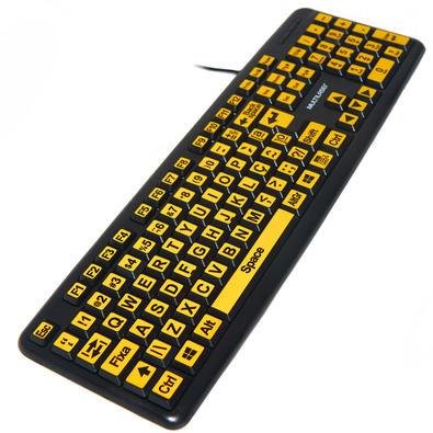 Adesivos Letras Grandes Baixa Visão Etiquetas Teclado - Amarelo