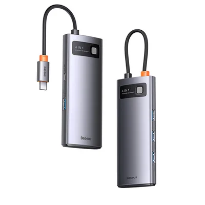 Adaptador Hub Baseus Starjoy, 4 Em 1, USB 3.0