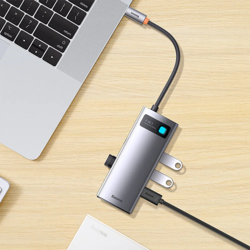 Imagem 3 de 5 do produto Adaptador Hub Baseus Starjoy, 4 Em 1, USB 3.0