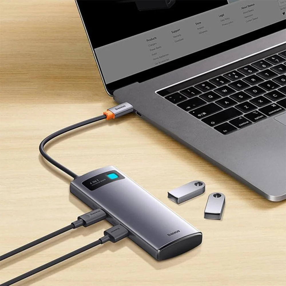 Imagem 5 de 5 do produto Adaptador Hub Baseus Starjoy, 4 Em 1, USB 3.0