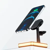 Carregador Dock Station Wireless, 4 Em 1 Para Iphone, Airpods, Smartwatch, Smartphone - Preta