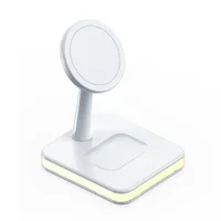Carregador Dock Station Wireless, 3 Em 1 Para Iphone, Airpods, Smartphone - Branca