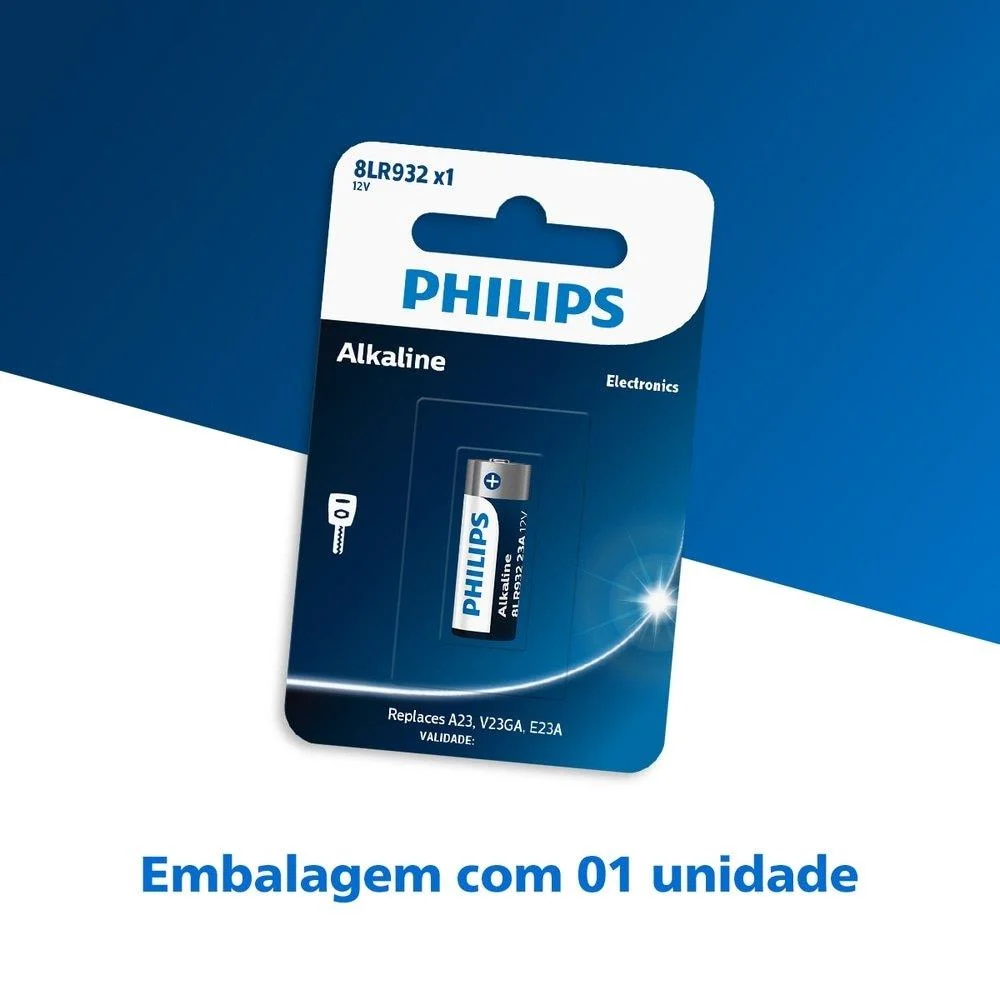 Imagem 2 de 5 do produto Bateria Philips Alcalina, Lr23, 12v, 8lr932/59
