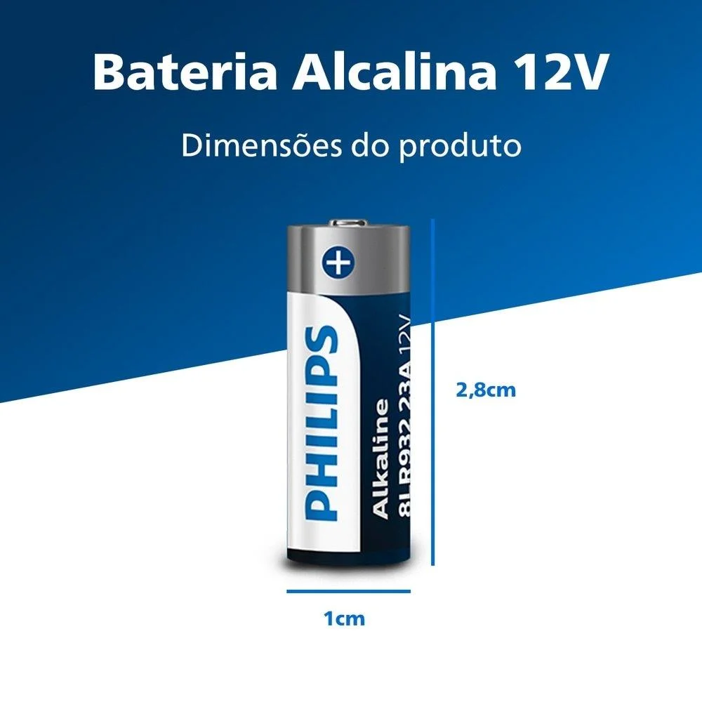 Imagem 3 de 5 do produto Bateria Philips Alcalina, Lr23, 12v, 8lr932/59