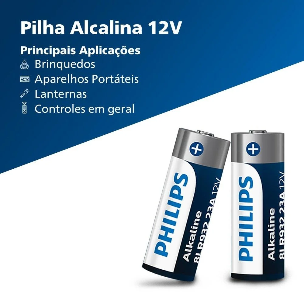 Imagem 5 de 5 do produto Bateria Philips Alcalina, Lr23, 12v, 8lr932/59