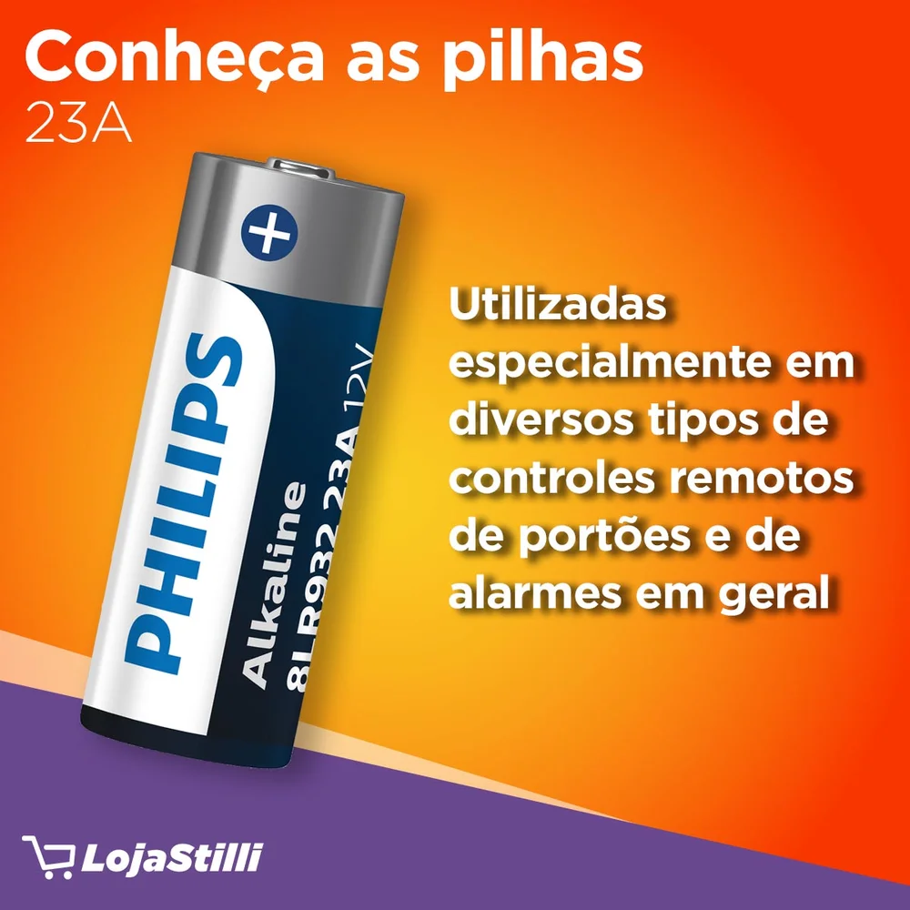 Imagem 4 de 5 do produto Bateria Philips Alcalina, Lr23, Cartela Com 5 Unidades, 8lr932p5b/59