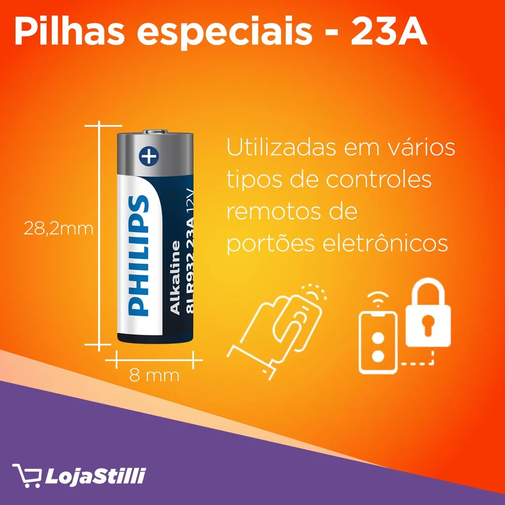 Imagem 5 de 5 do produto Bateria Philips Alcalina, Lr23, Cartela Com 5 Unidades, 8lr932p5b/59