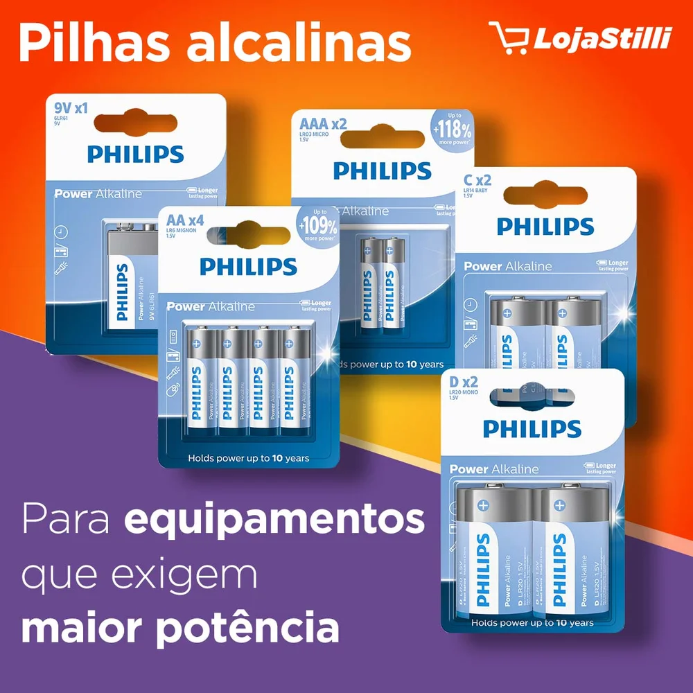 Philips PowerLife Alkaline C Batteries, 2-Pack - Long Lasting For High-Drain Devices - View #5