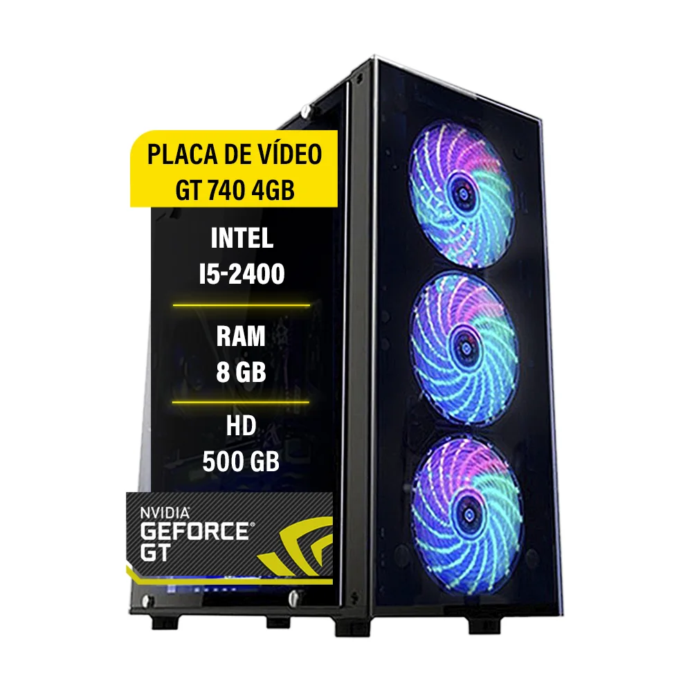 Pc Gamer Balão.info, I5 2°, RAM DDR3, HD 500GB, GT 740 8GB