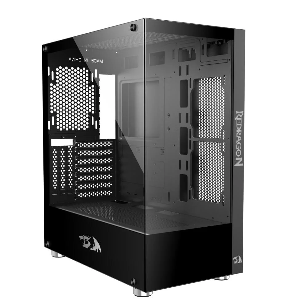 Gabinete Redragon Ca-601b, Mid Tower, Reflect, Lateral De Vidro, Preto