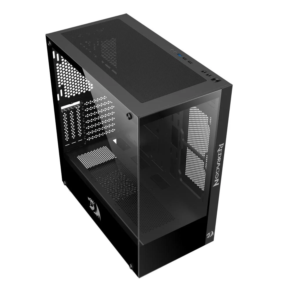Imagem 4 de 5 do produto Gabinete  Redragon Ca-601b, Mid Tower, Reflect, Lateral De Vidro, Preto