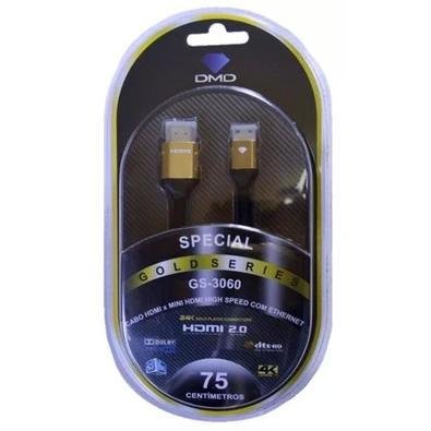 Cabo HDMI (mini HDMI) High Speed C/ Ethernet - 1,5m Gs-3060/1,5m - Diamond
