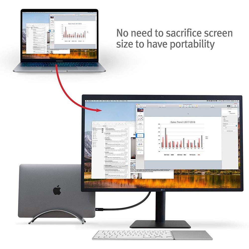 Imagem 2 de 5 do produto Suporte Vertical Twelve South Bookarc Para Macbook - Prata