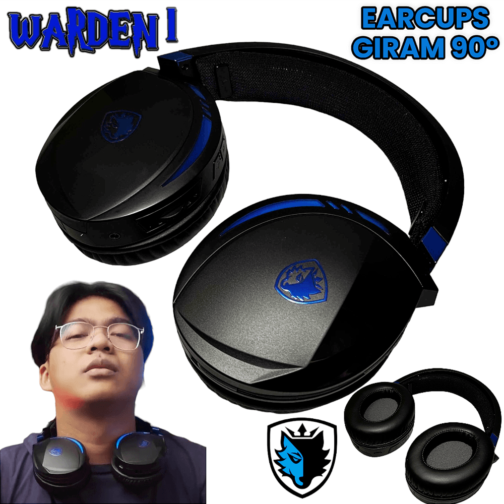 Imagem 4 de 5 do produto Headset Sades Warden I Wireless Gamer, 3 Modos, Profissional