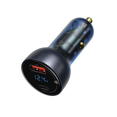 Carregador De Carro USB Tipo-C, Baseus, Ix65 - Cinza Escuro