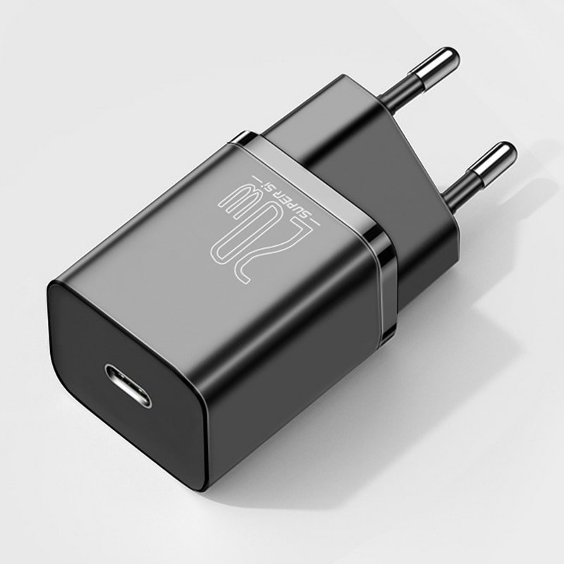 Carregador De Parede USB Baseus, Pd20w, 20w - Preto Ue