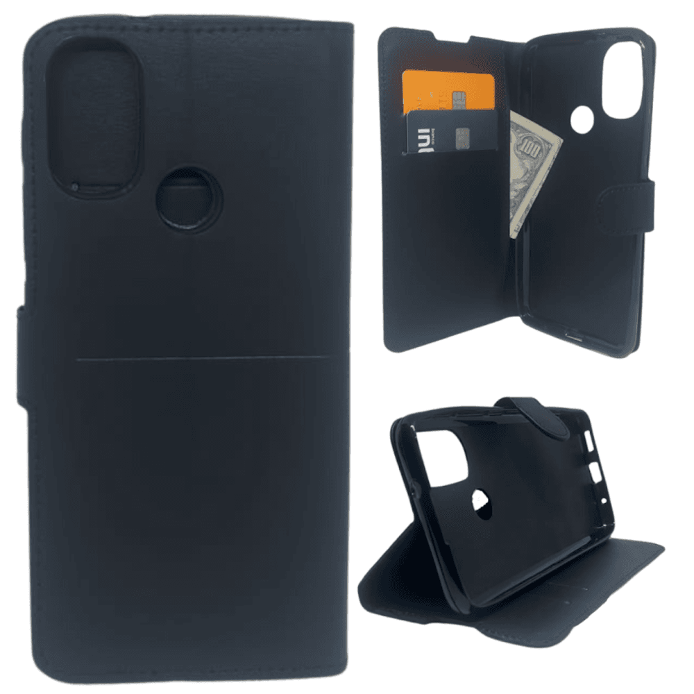 Imagem 5 de 5 do produto Capa Carteira Para Motorola E20 / E30 (tela De 6.5) - Preta