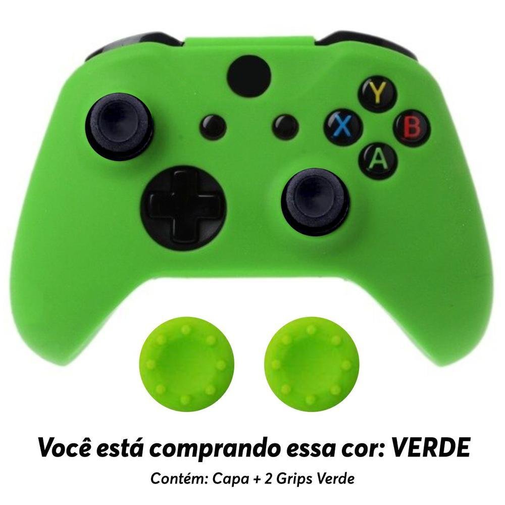 Capa Capinha Case Skin Para Controle De Xbox One S X - Verde