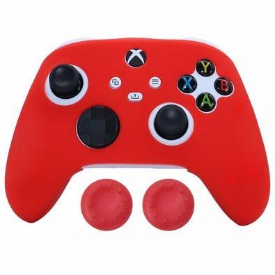 Capa Capinha Case Skin Para Controle De Xbox Series S X - Vermelho