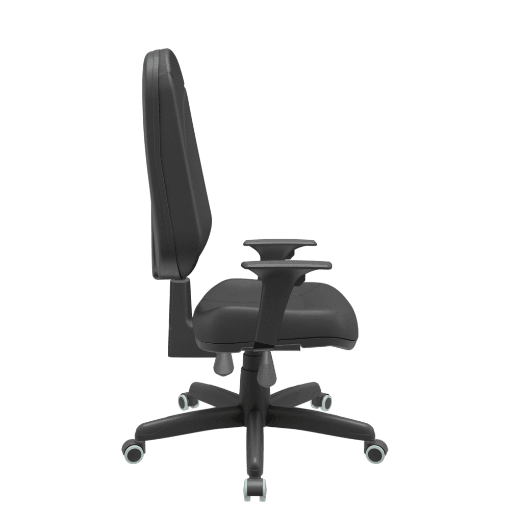 Imagem 2 de 3 do produto Cadeira Presidente Plaxmetal Operativa Back System, Para Escritório, Com Nr17 E Costura, Braço Regulável, Preto