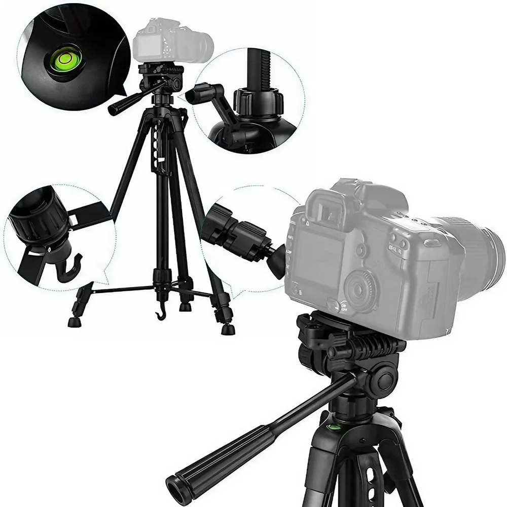 Imagem 3 de 5 do produto Tripé Universal Câmera Fotográfico, Profissional, 1.80M - Shop35