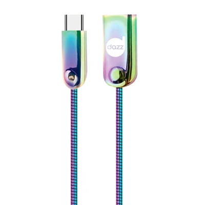 Cabo USB-C Dazz 6013815, Metal Colorido