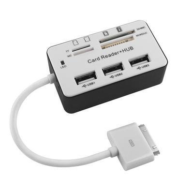 Hub Empire USB 2.0, C/ 3 Portas USB + Leitor De Cartão Ipad