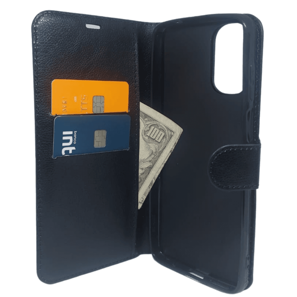 Imagem 2 de 5 do produto Capa Carteira Para Motorola Moto G22 (tela De 6.5) - Preta