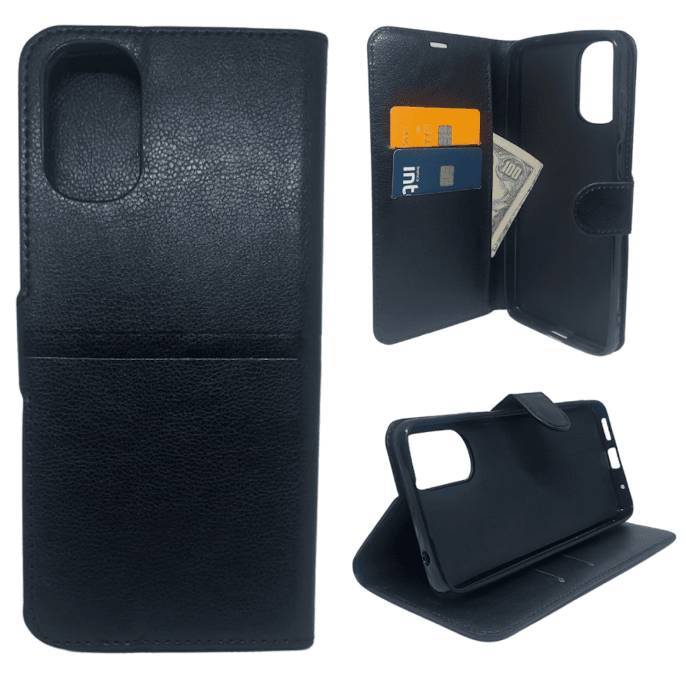 Imagem 3 de 5 do produto Capa Carteira Para Motorola Moto G22 (tela De 6.5) - Preta