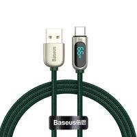 Cabo USB Tipo-C Baseus X10, 66 W, Verde, 100cm