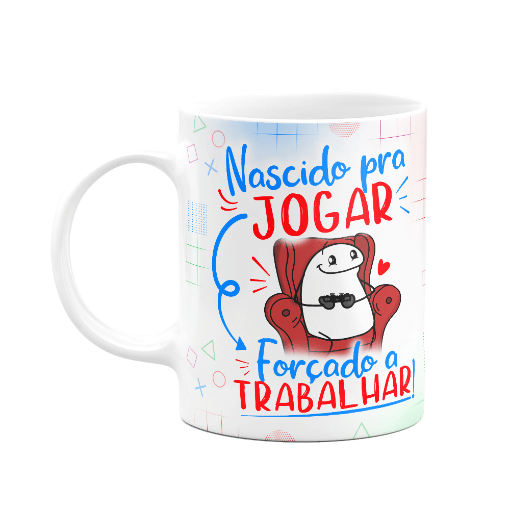 Caneca Flork Gamer - Nascido Pra Jogar Video Game! 325ml
