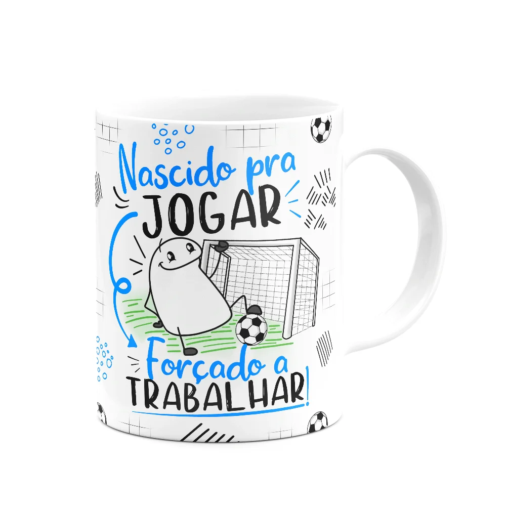 Imagem 3 de 3 do produto Caneca Divertida Flork - Nascido Pra Jogar Futebol! 325ml