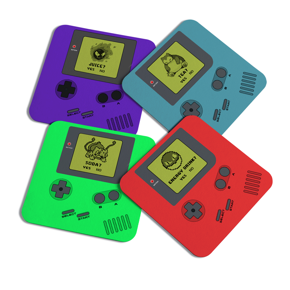 Porta Copos Gamer - Game Coasterboy 2.0, Com 4 Pçs - Jps Info