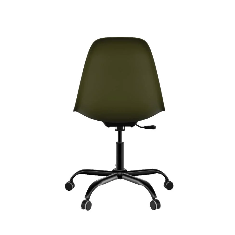 Imagem 2 de 4 do produto Cadeira De Escritório Secretária Eames Office Musgo E Preta