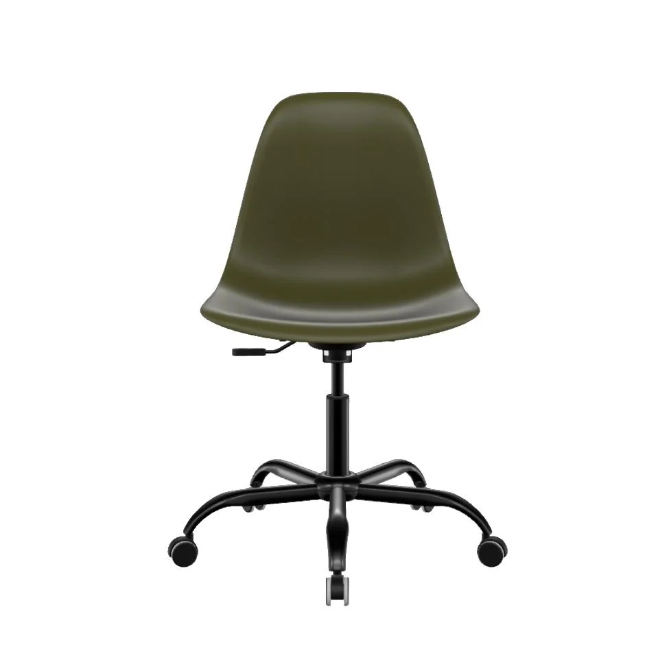 Imagem 3 de 4 do produto Cadeira De Escritório Secretária Eames Office Musgo E Preta