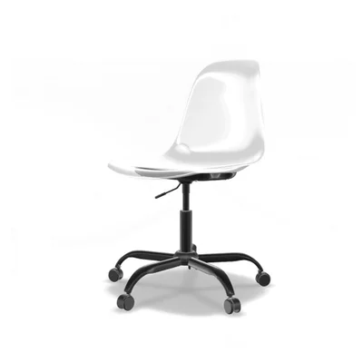 Cadeira De Escitório Secretária Eames Office Transparente E Preta