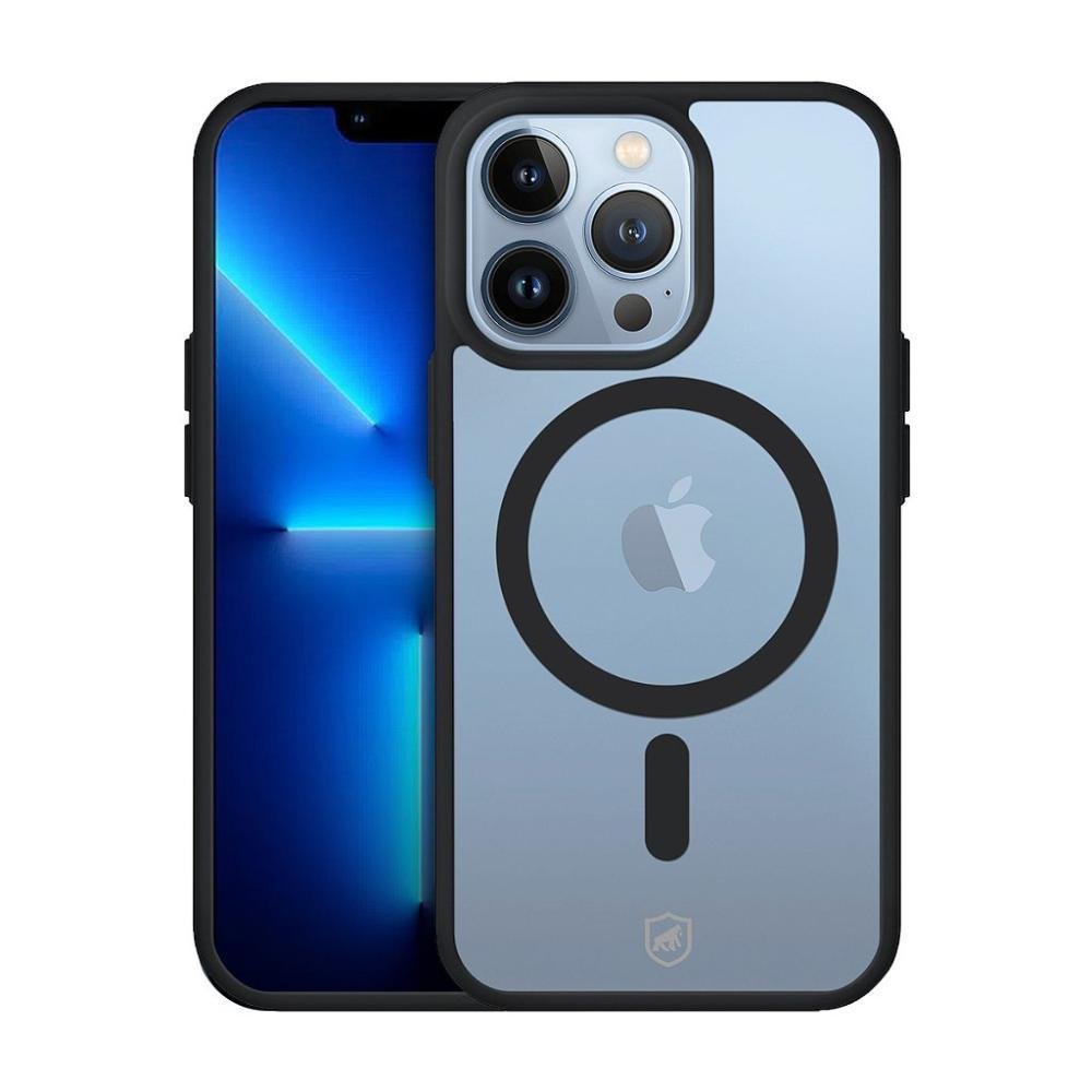 Imagem 5 de 5 do produto Kit Capa Magsafe Preta + Película Dual Glass, Preta, Para Iphone 13 Pro - Gshield